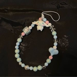 Adorable Sanior Cinnamoroll keychains,Bag Charm, Phone Charm,handmade beads,Gift